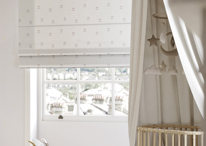 Merrily, Merry Small Violet - Twist&Fit Roman Blind - Image 5